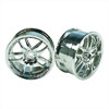 Silver 5 Dual Spoke Wheels 1 pair(1/10 Car, 4mm Offset)