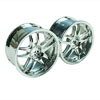 Silver 5 Dual Spoke Wheels 1 pair(1/10 Car, 4mm Offset)